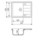 Granite sink Adamant ANILA White