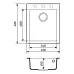 Granite sink Adamant BOARD Black