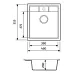 Granite sink Adamant BRICK Metallic black Granite sink Adamant BRICK Metallic black