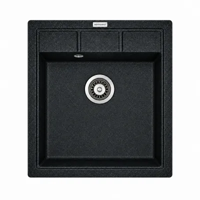 Granite sink Adamant BRICK Metallic black