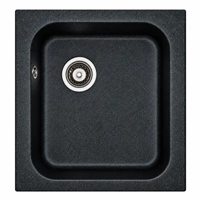 Granite sink Adamant COMPACTA Metallic black