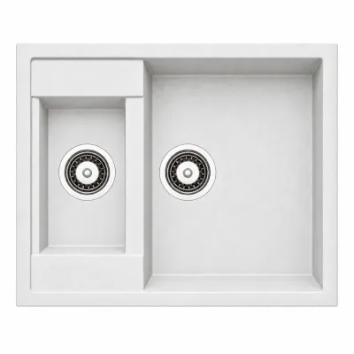 Granite sink Adamant DUPLEX White