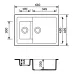 Granite sink Adamant DUPLEX Metallic black
