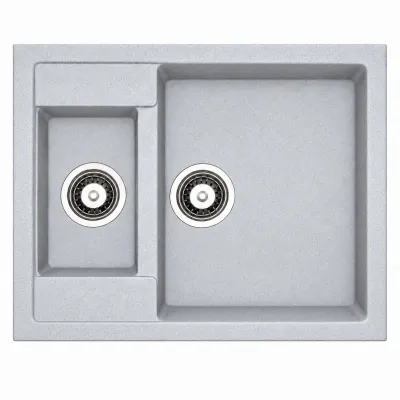 Granite sink Adamant DUPLEX Light grey