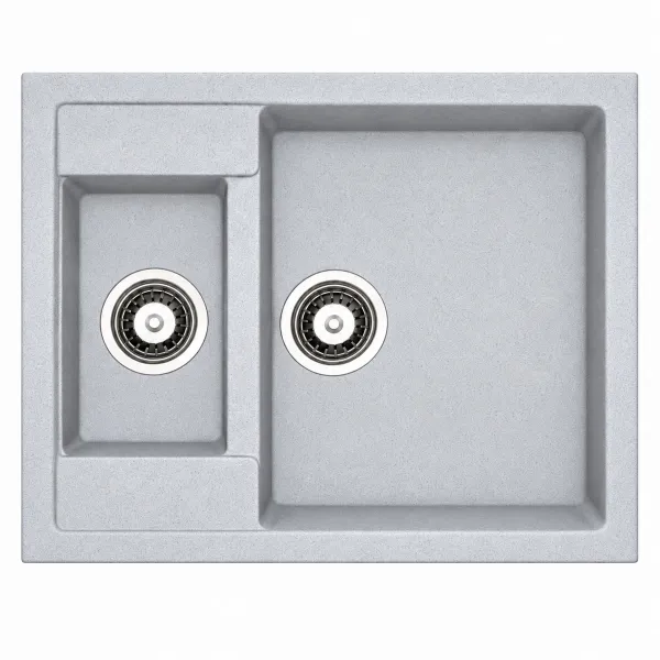 Granite sink Adamant DUPLEX Light grey