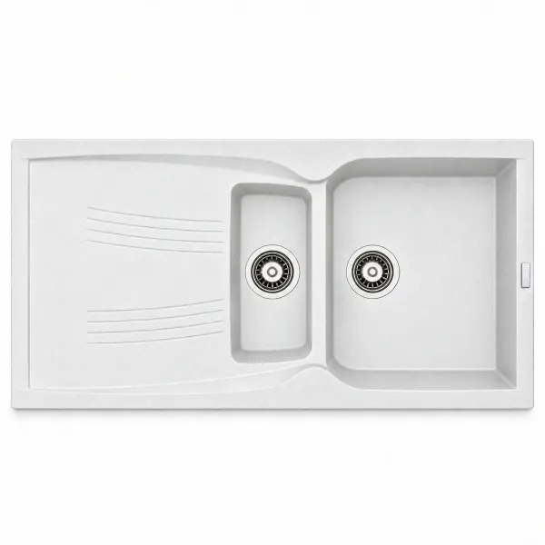 Granite sink Adamant NEW LINE PLUS White