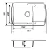 Granite sink Adamant OPTIMAKS Ivory