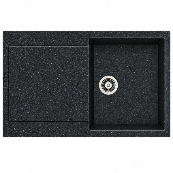 Granite sink Adamant PLANA Metallic black