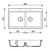 Granite sink Adamant SIMILAR Metallic black