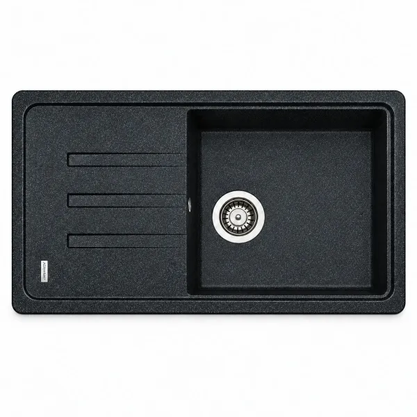 Granite sink Adamant SLIM LONG Metallic black