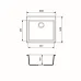 Granite sink Adamant SOLID Terra-cotta