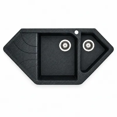 Granite sink Adamant SPIRIT Metallic black Granite sink Adamant SPIRIT Metallic black