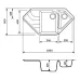 Granite sink Adamant SPIRIT Terra-cotta