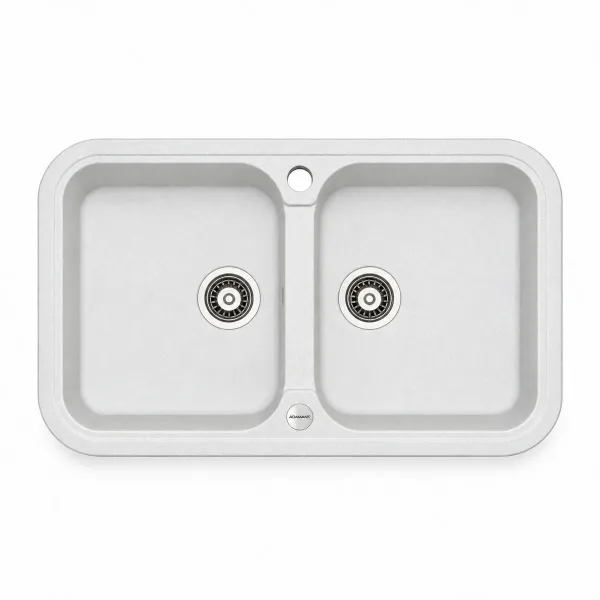 Granite sink Adamant TWINS White
