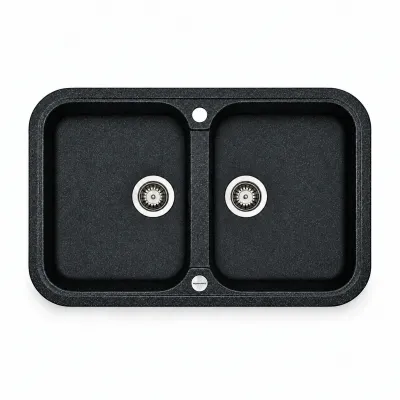 Granite sink Adamant TWINS Metallic black Granite sink Adamant TWINS Metallic black
