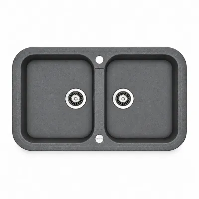 Granite sink Adamant TWINS Graphite Granite sink Adamant TWINS Graphite