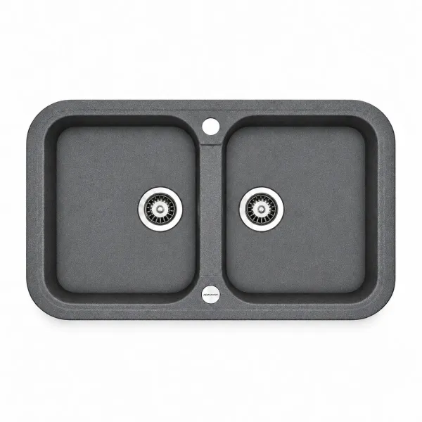 Granite sink Adamant TWINS Graphite Granite sink Adamant TWINS Graphite