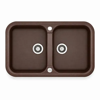 Granite sink Adamant TWINS Mokko Granite sink Adamant TWINS Mokko