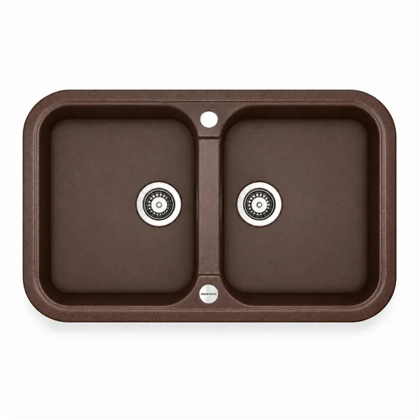 Granite sink Adamant TWINS Mokko