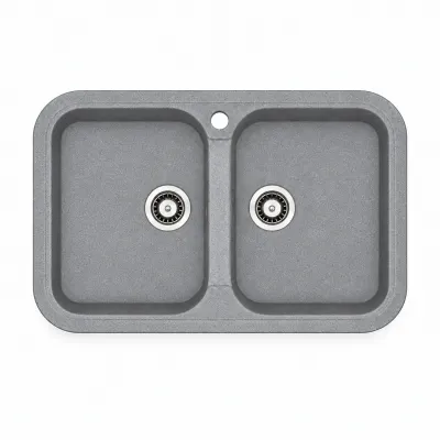 Granite sink Adamant TWINS Grey Granite sink Adamant TWINS Grey