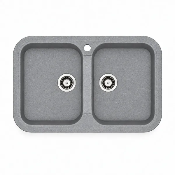 Granite sink Adamant TWINS Grey