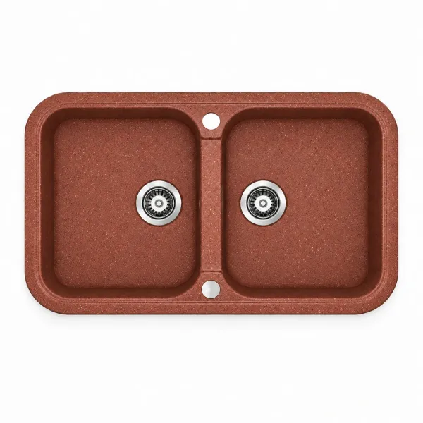 Granite sink Adamant TWINS Terra-cotta Granite sink Adamant TWINS Terra-cotta
