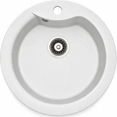 Granite sink Adamant WAVE White