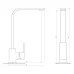 Kitchen tap Adamant SA-02 Metallic black