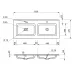 Washbasin Adamant Flat double 120 White