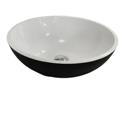 Washbasin Adamant Kreis Black-white