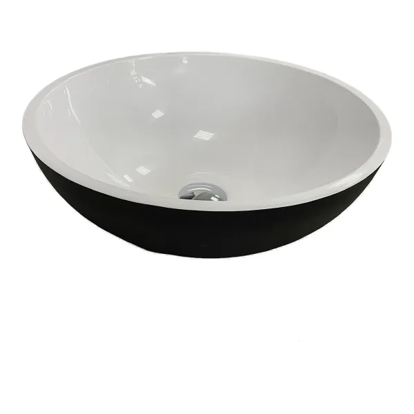 Washbasin Adamant Kreis Black-white Washbasin Adamant Kreis Black-white