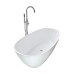 Artificial-stone bathtub Adamant Laura White
