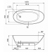 Artificial-stone bathtub Adamant Freya White Artificial-stone bathtub Adamant Freya White