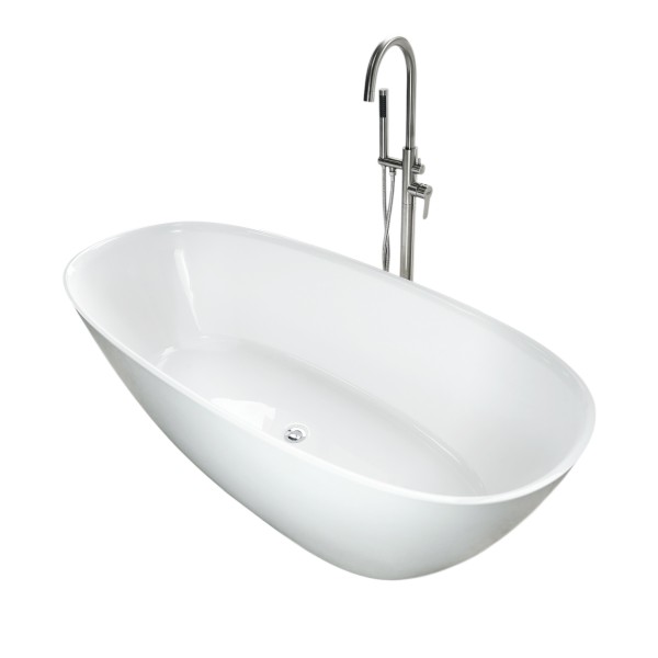 Artificial-stone bathtub Adamant Laura White