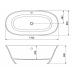 Artificial-stone bathtub Adamant Elina White