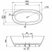 Artificial-stone bathtub Adamant Miya White Artificial-stone bathtub Adamant Miya White