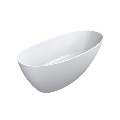 Artificial-stone bathtub Adamant Freya White