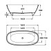 Artificial-stone bathtub Adamant Laura White